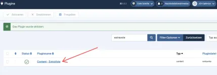 ExtraVote installiert und aktiviert